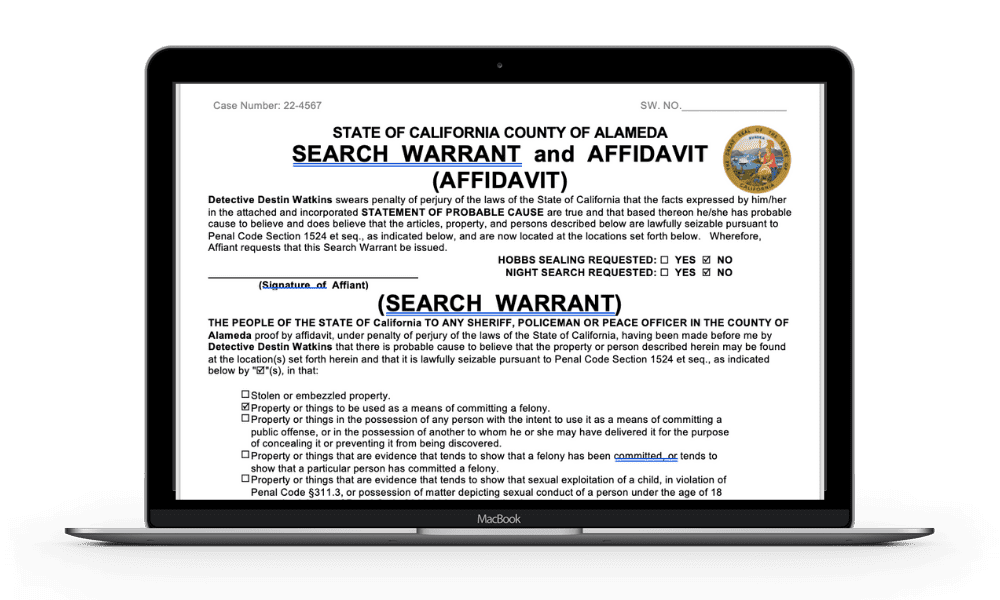 ECPA search warrant